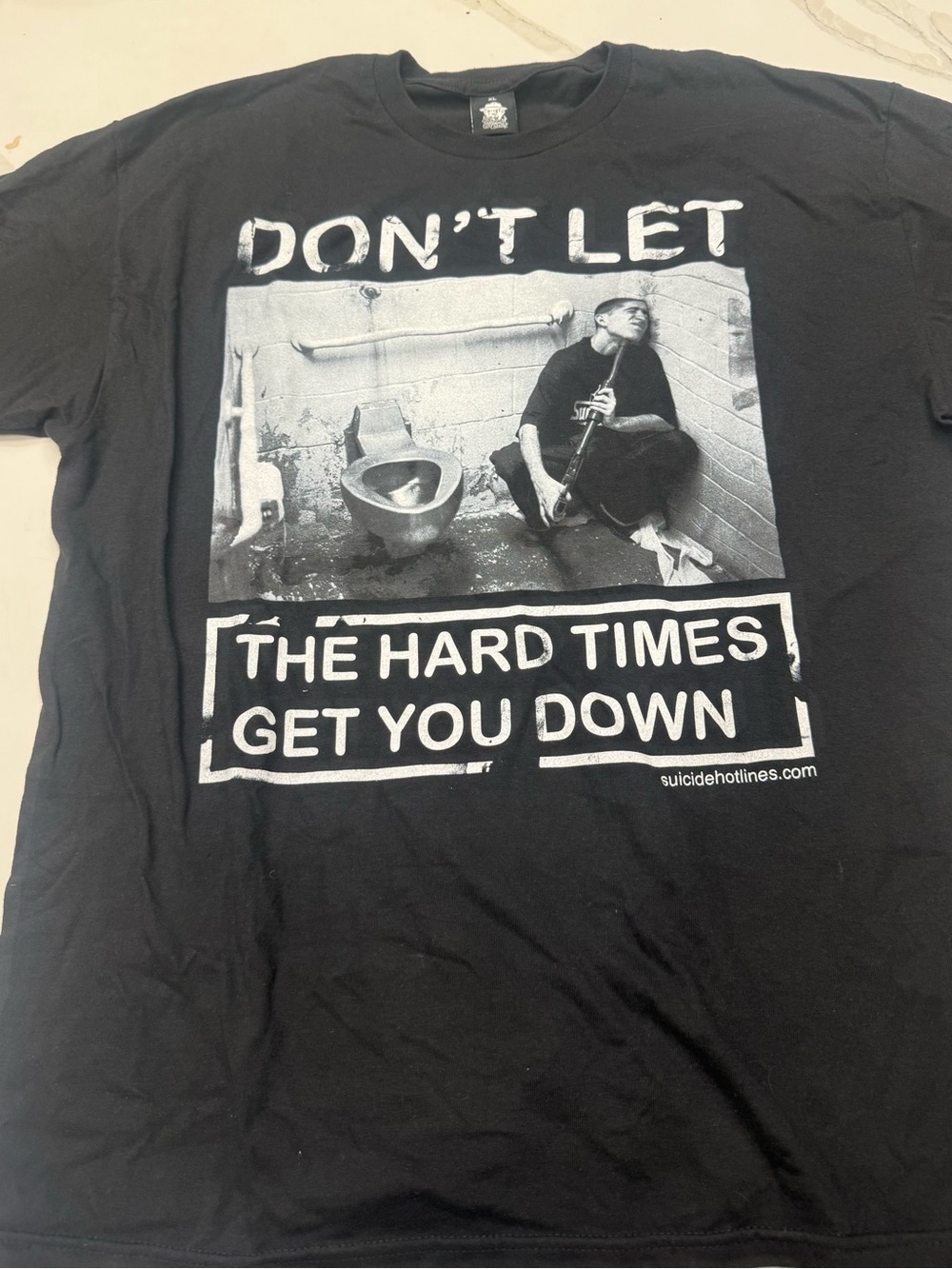 Black Graphic Tee - Don't Let The Hard Times Get You Down